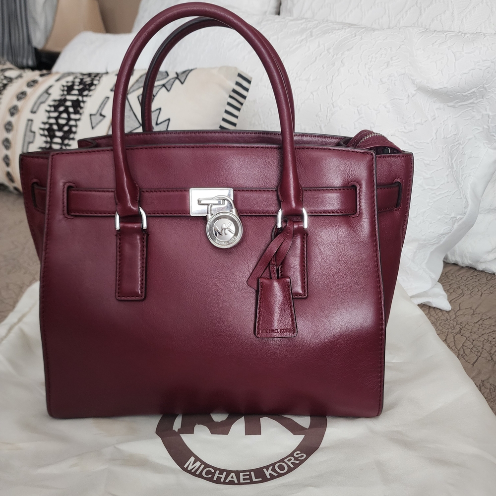 Vintage Michael Kors Hamilton Traveler Burgundy Leather in Excellent Condition